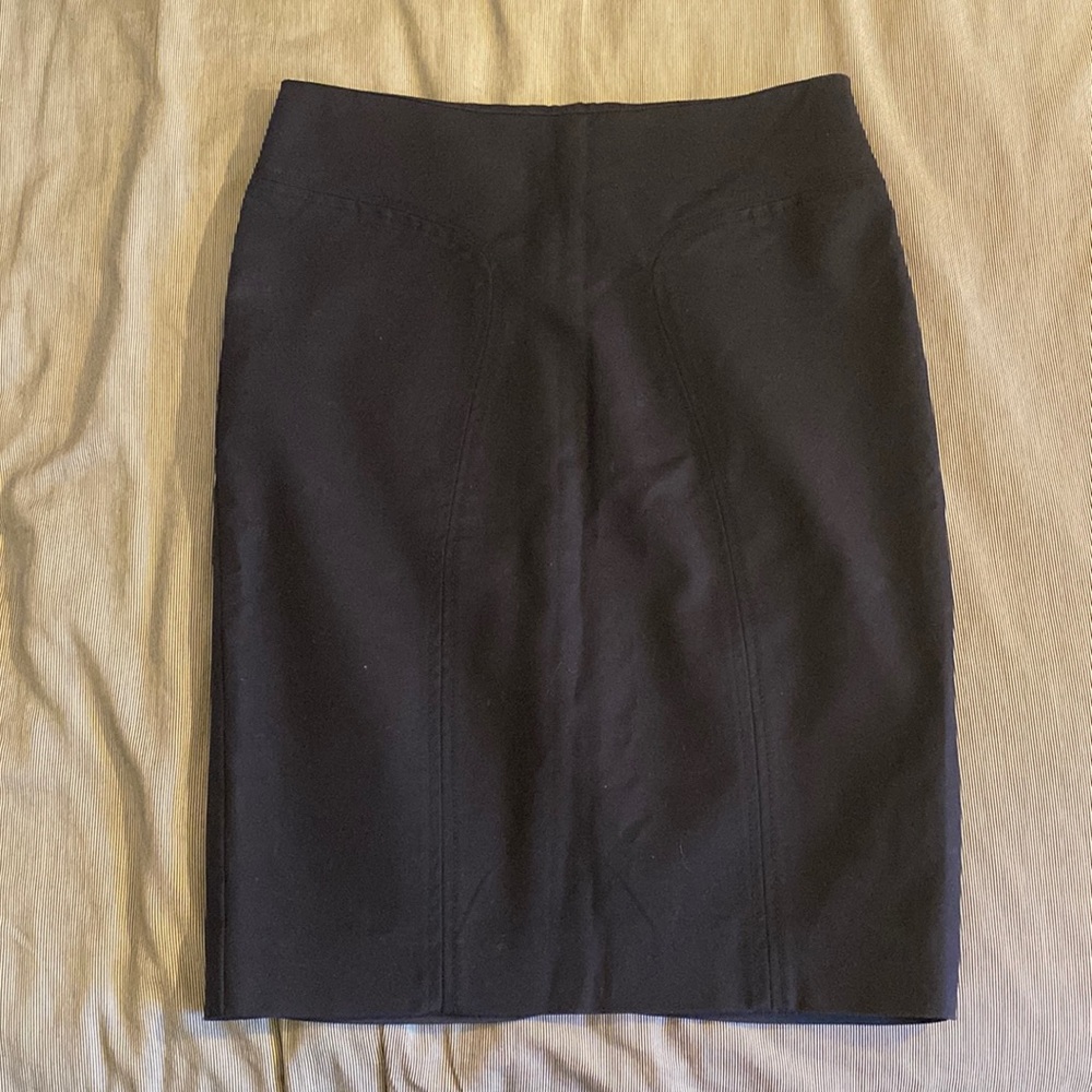 Navy blue pencil skirt- French Connection